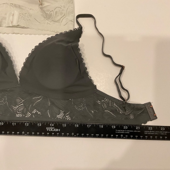 Danskin Intimates 2 Pack Lace Bra Sz M Sage/Green Coquette Romantic Fairy Sexy - Picture 5 of 10